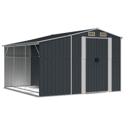 Garden Shed Anthracite 277x279x179 cm Galvanised Steel