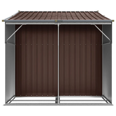 Garden Shed Brown 277x192.5x179 cm Galvanised Steel