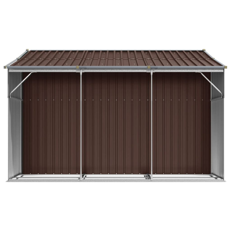 Garden Shed Brown 277x279x179 cm Galvanised Steel