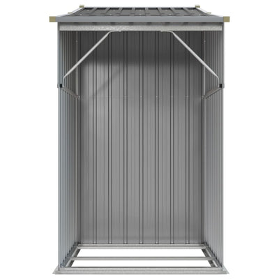 Garden Shed Grey 277x93x179 cm Galvanised Steel