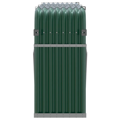 Log Holder Green 180x45x100 cm Galvanised Steel