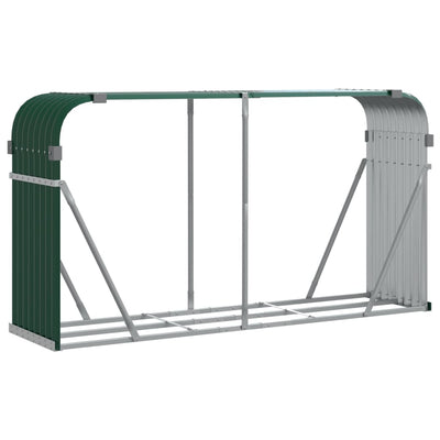 Log Holder Green 234x45x100 cm Galvanised Steel