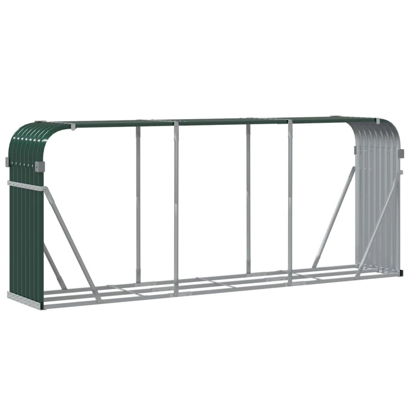 Log Holder Green 234x45x100 cm Galvanised Steel