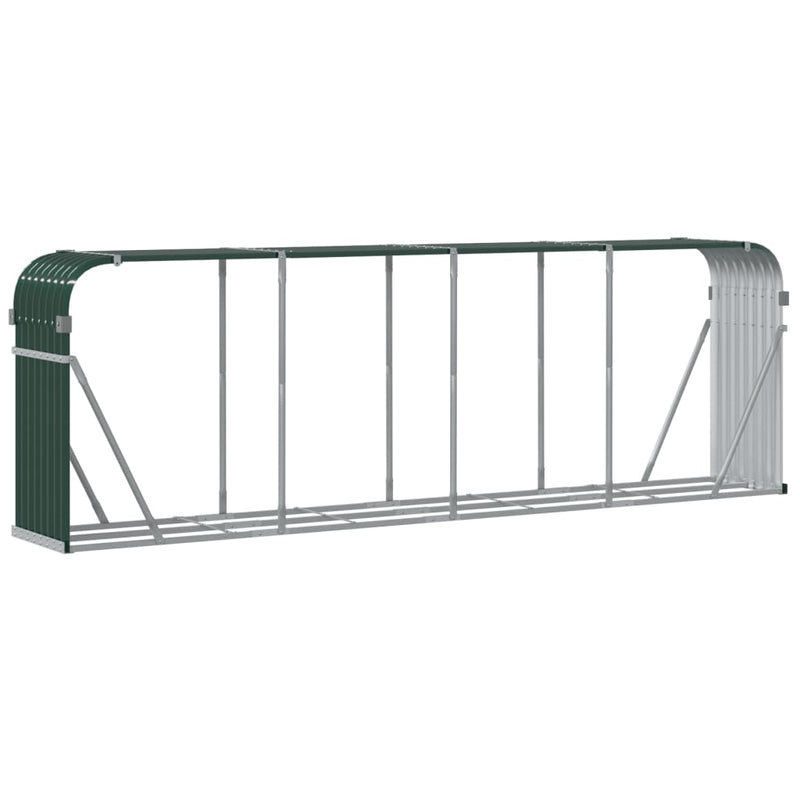 Log Holder Green 300x45x100 cm Galvanised Steel