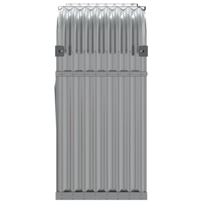 Log Holder Light Grey 120x45x100 cm Galvanised Steel