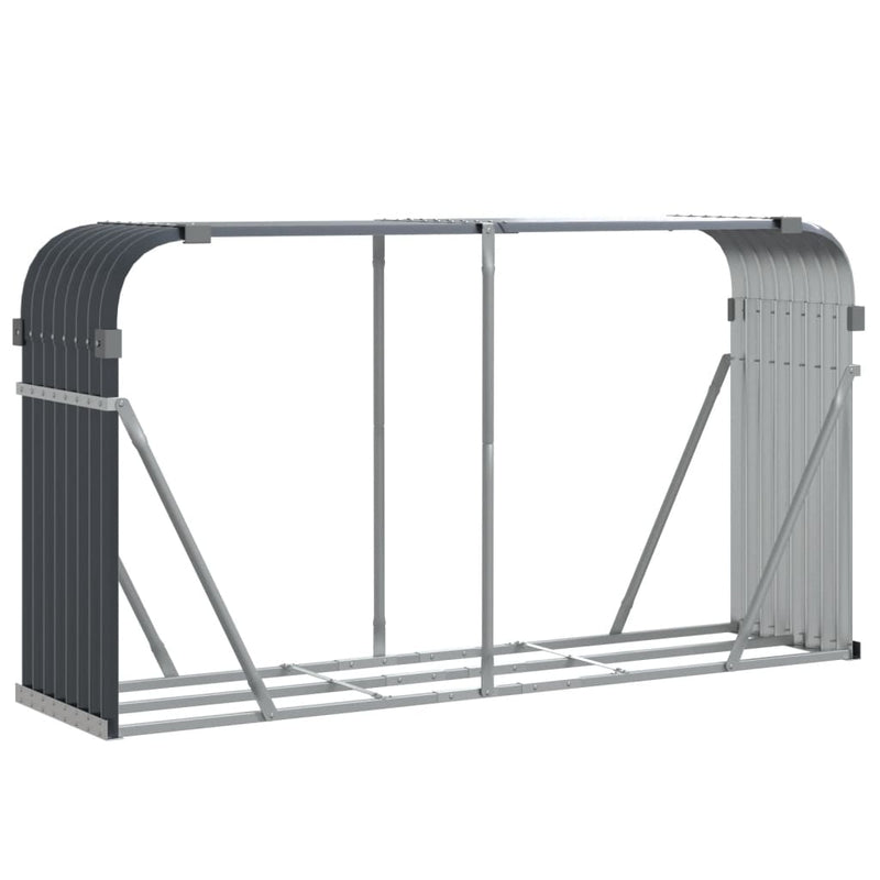 Log Holder Anthracite 180x45x100 cm Galvanised Steel