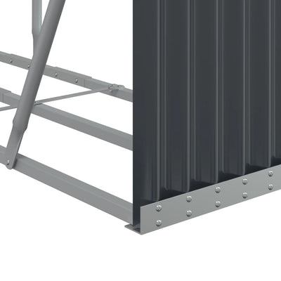 Log Holder Anthracite 180x45x100 cm Galvanised Steel