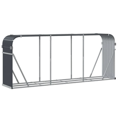 Log Holder Anthracite 234x45x100 cm Galvanised Steel