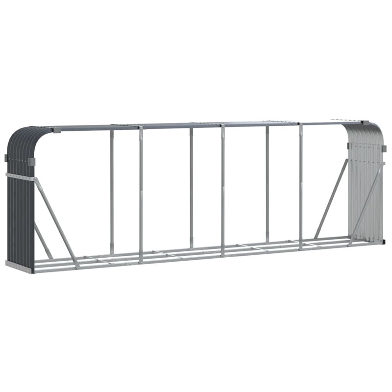 Log Holder Anthracite 300x45x100 cm Galvanised Steel