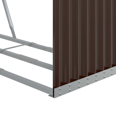 Log Holder Brown 120x45x140 cm Galvanised Steel