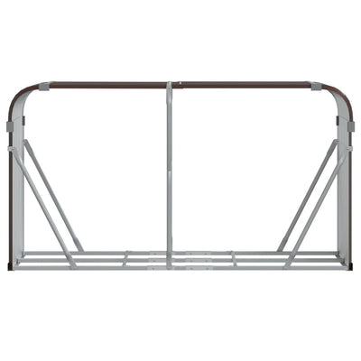 Log Holder Brown 180x45x100 cm Galvanised Steel