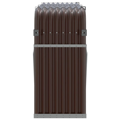 Log Holder Brown 180x45x100 cm Galvanised Steel