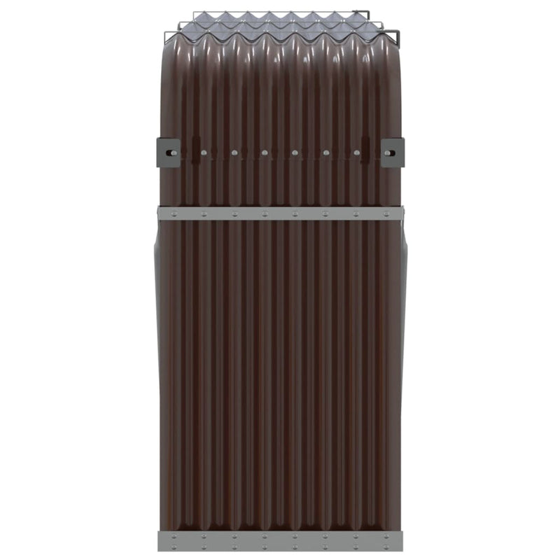 Log Holder Brown 180x45x100 cm Galvanised Steel