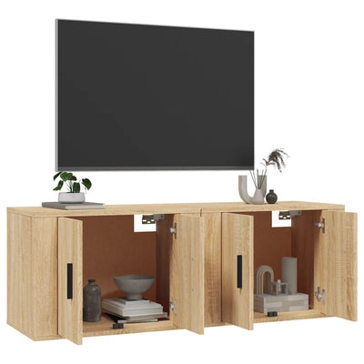 Wall-mounted TV Cabinets 2 pcs Sonoma Oak 57x34.5x40 cm