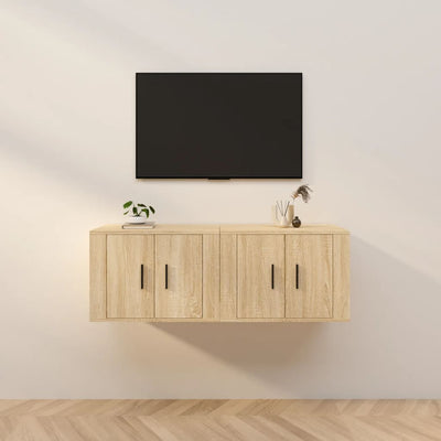 Wall-mounted TV Cabinets 2 pcs Sonoma Oak 57x34.5x40 cm