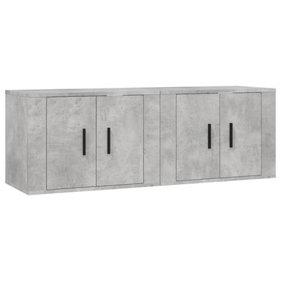 Wall-mounted TV Cabinets 2 pcs Concrete Grey 57x34.5x40 cm