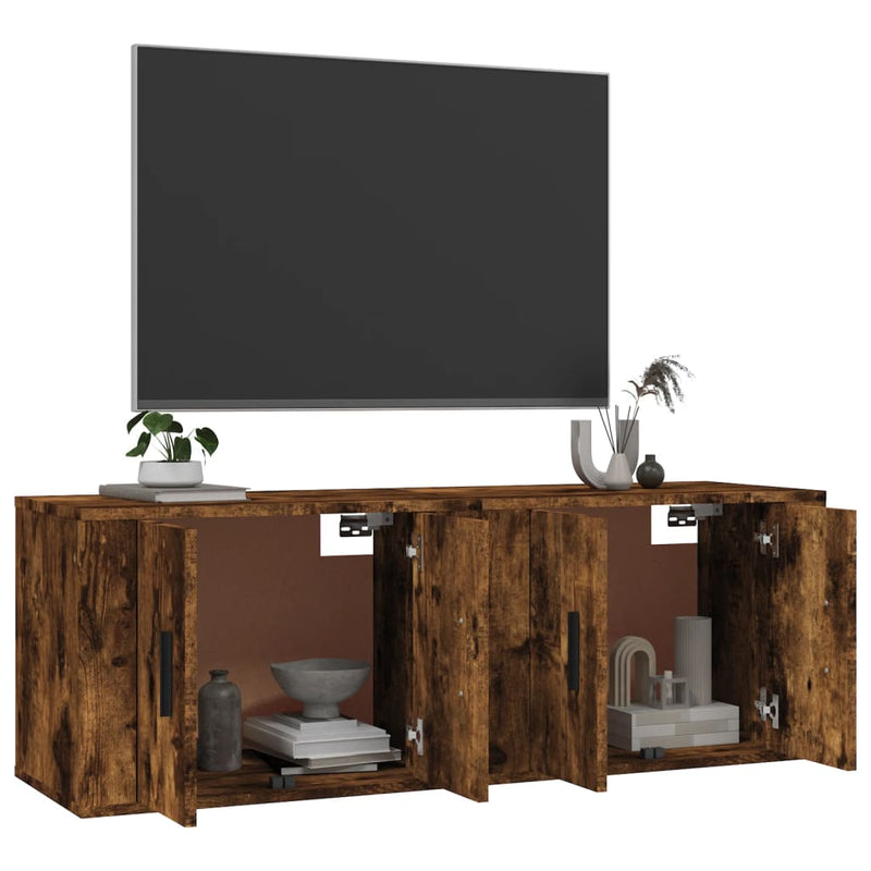 Wall-mounted TV Cabinets 2 pcs Smoked Oak 57x34.5x40 cm