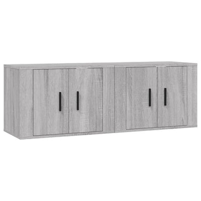Wall-mounted TV Cabinets 2 pcs Grey Sonoma 57x34.5x40 cm