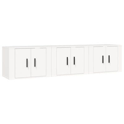 Wall-mounted TV Cabinets 3 pcs White 57x34.5x40 cm