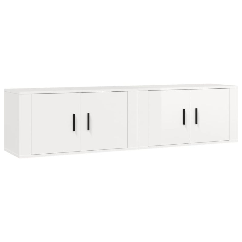 Wall-mounted TV Cabinets 2 pcs High Gloss White 80x34.5x40 cm