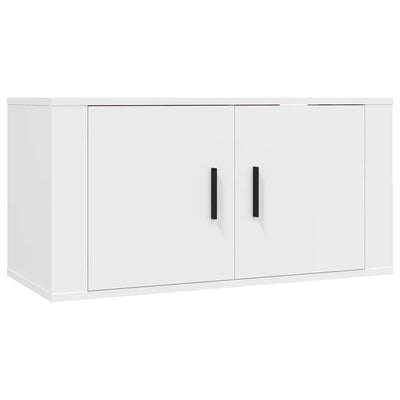 3 Piece TV Cabinet Set White Engineered Wood