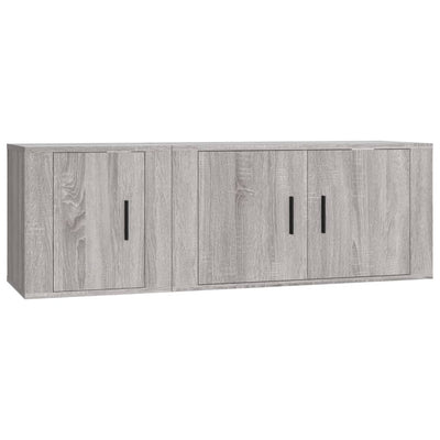 2 Piece TV Cabinet Set Grey Sonoma Engineered Wood