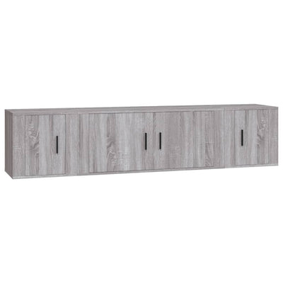 3 Piece TV Cabinet Set Grey Sonoma Engineered Wood