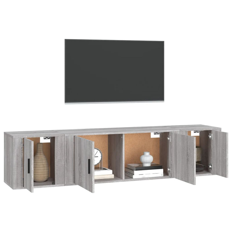 3 Piece TV Cabinet Set Grey Sonoma Engineered Wood