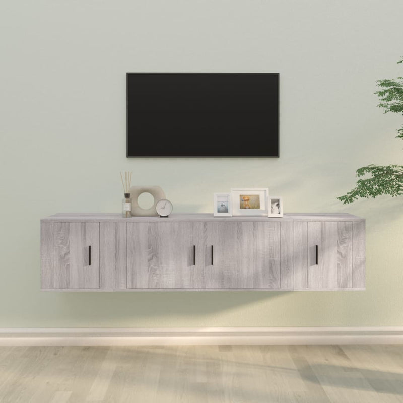 3 Piece TV Cabinet Set Grey Sonoma Engineered Wood