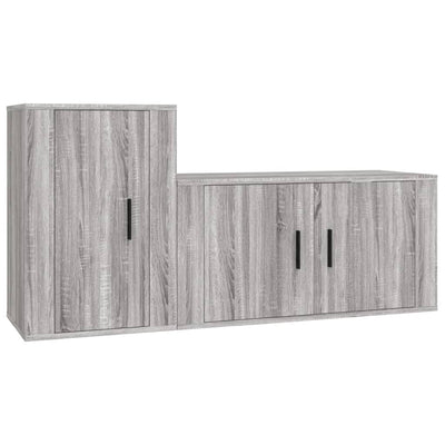 2 Piece TV Cabinet Set Grey Sonoma Engineered Wood