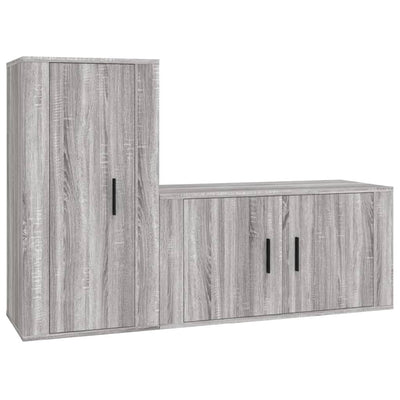 2 Piece TV Cabinet Set Grey Sonoma Engineered Wood