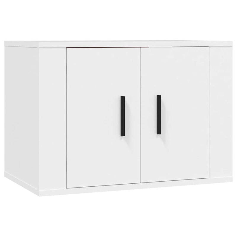 3 Piece TV Cabinet Set White Engineered Wood