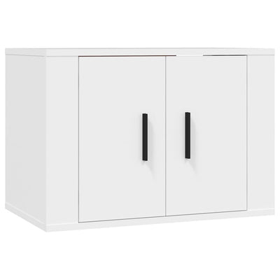 5 Piece TV Cabinet Set White Engineered Wood