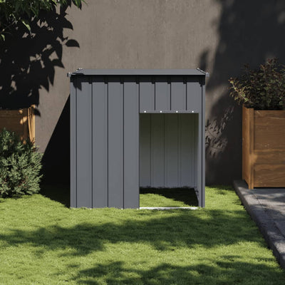 Dog House with Roof Anthracite 110x103x109 cm Galvanised Steel