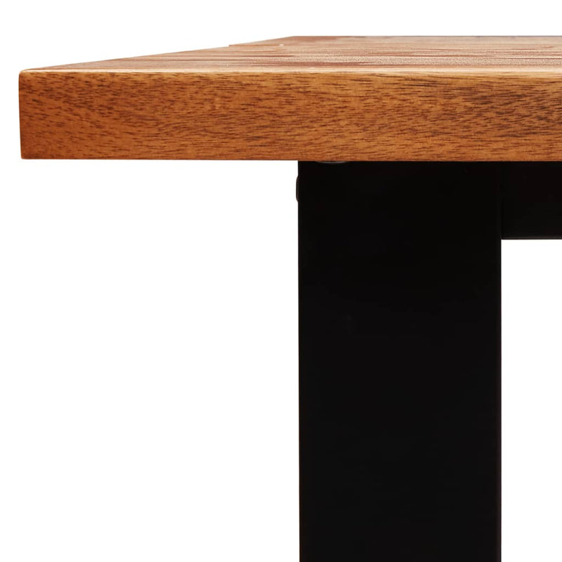 Dining Table with Live Edge 140x80x75 cm Solid Wood Acacia