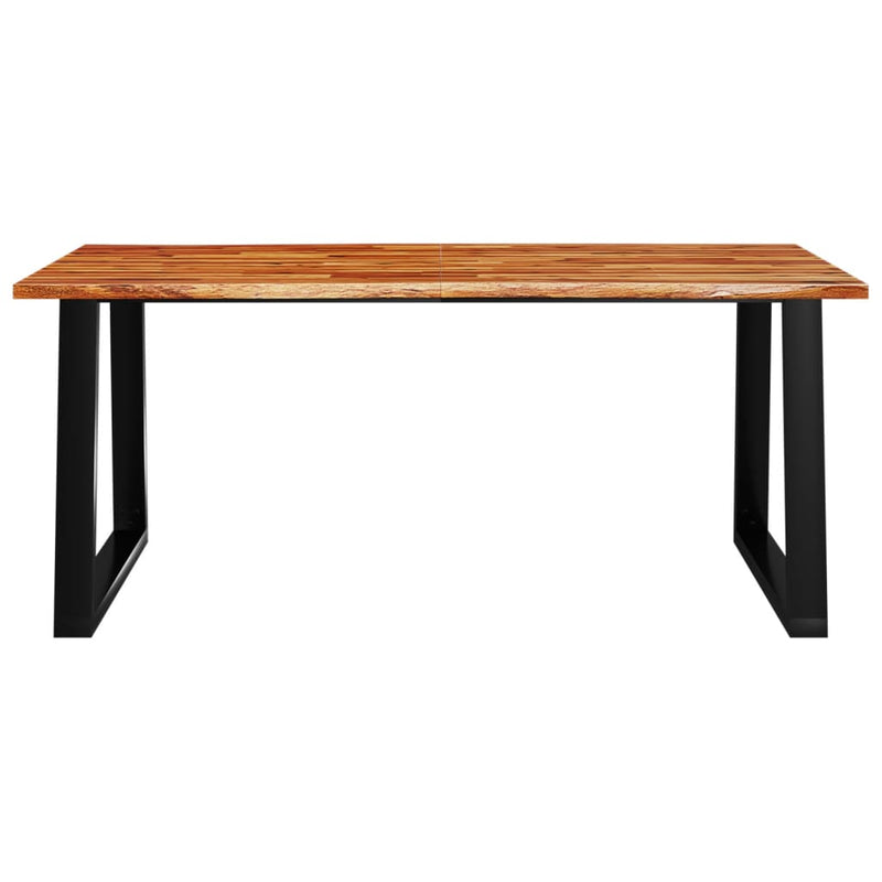 Dining Table with Live Edge 180x90x75 cm Solid Wood Acacia