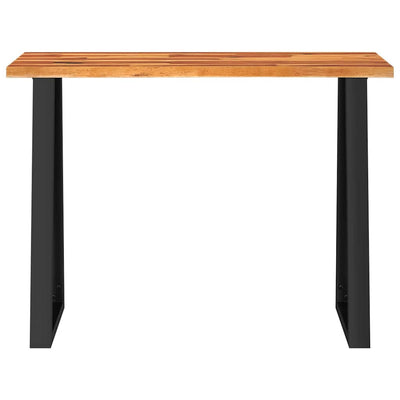 Console Table with Live Edge 110x35x80 cm Solid Wood Acacia