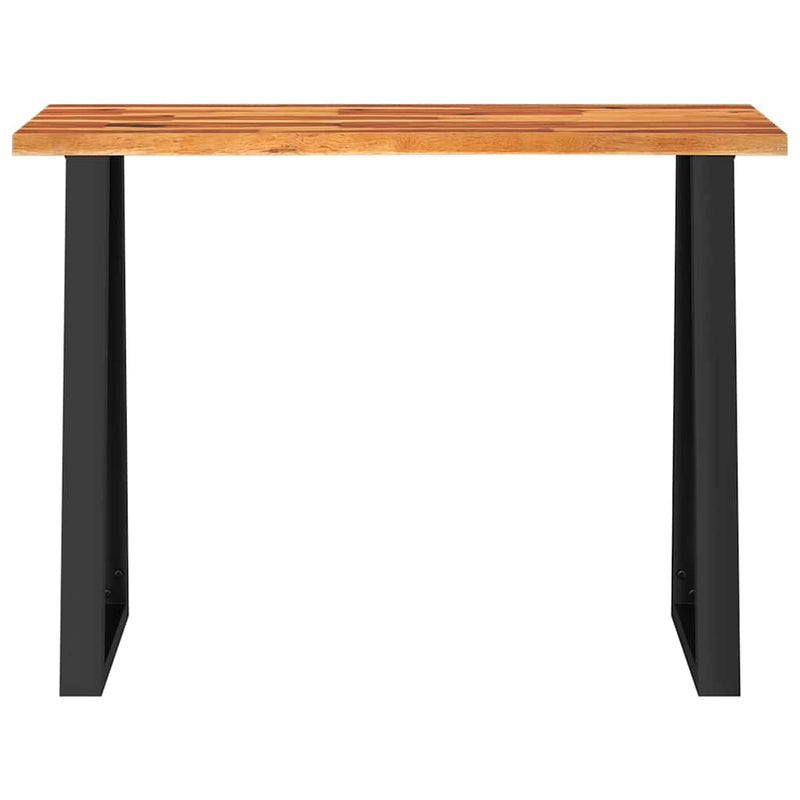 Console Table with Live Edge 110x35x80 cm Solid Wood Acacia