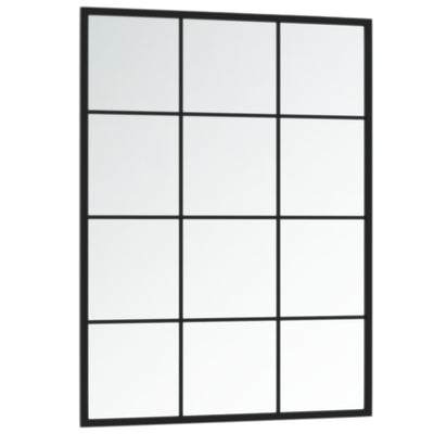 Wall Mirrors 3 pcs Black 80x60 cm Metal