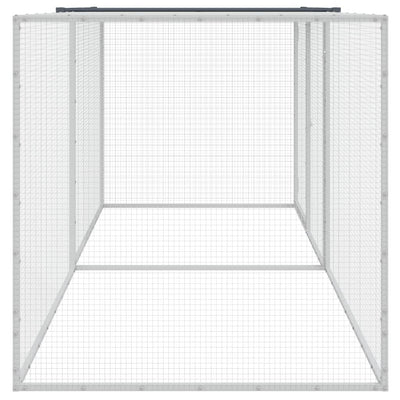 Chicken Cage with Roof Anthracite 203x98x90 cm Galvanised Steel