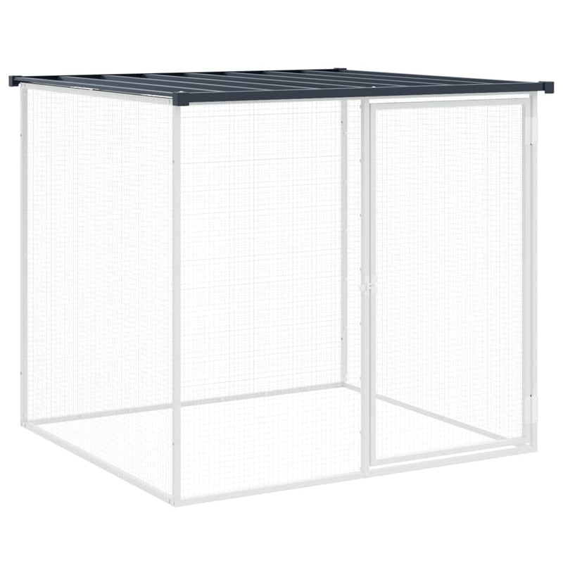 Chicken Cage with Roof Anthracite 603x98x90 cm Galvanised Steel