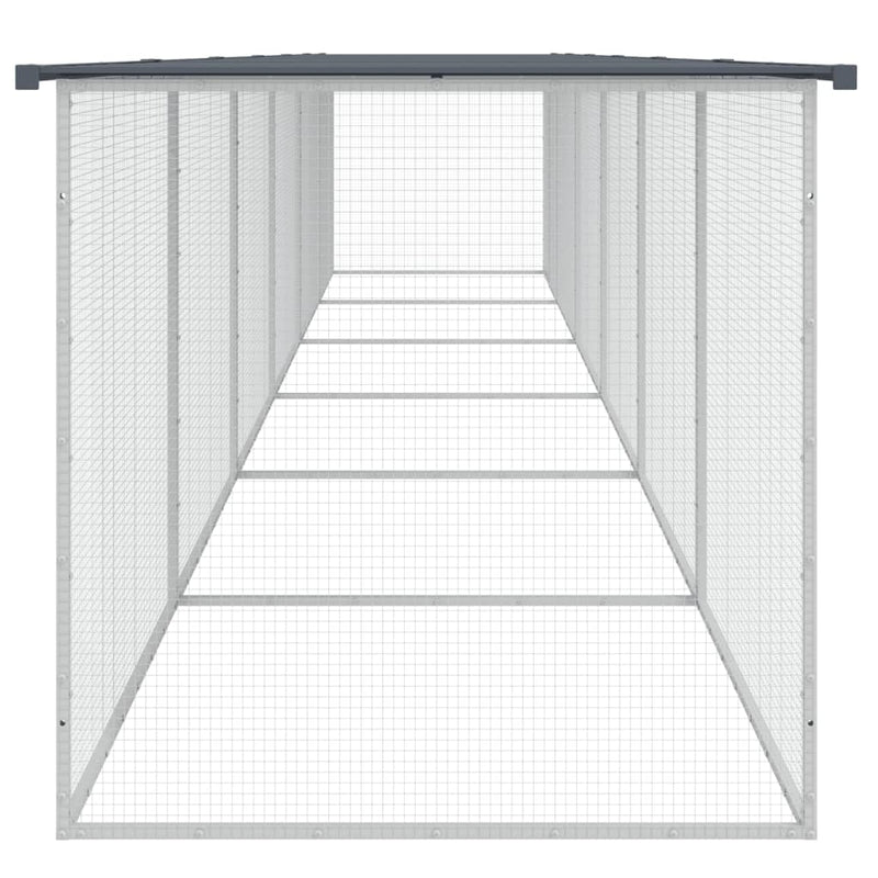 Chicken Cage with Roof Anthracite 603x98x90 cm Galvanised Steel