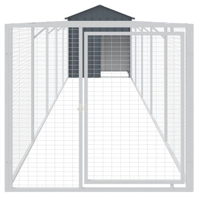 Dog House with Roof Anthracite 117x609x123 cm Galvanised Steel