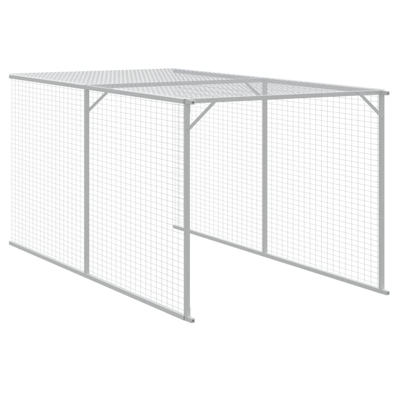 Chicken Cage with Run Anthracite 117x1017x123 cm Galvanised Steel