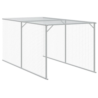 Chicken Cage with Run Light Grey 110x1017x110 cm Galvanised Steel