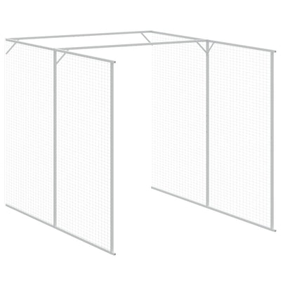 Dog House with Run Anthracite 165x863x181 cm Galvanised Steel