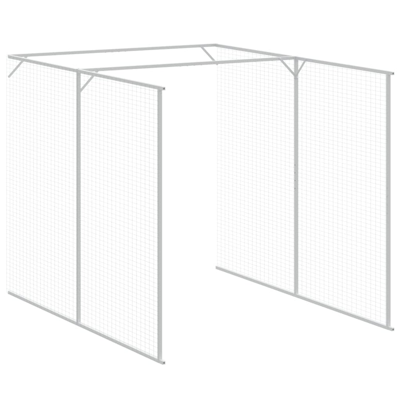 Dog House with Run Anthracite 165x863x181 cm Galvanised Steel