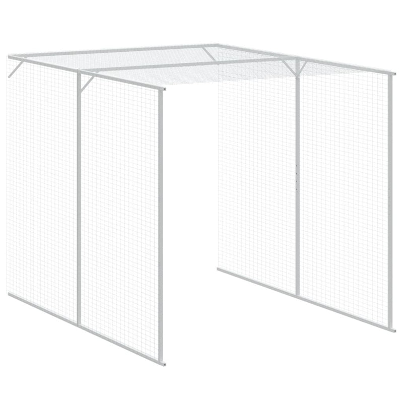 Chicken Cage with Run Anthracite 165x1067x181 cm Galvanised Steel