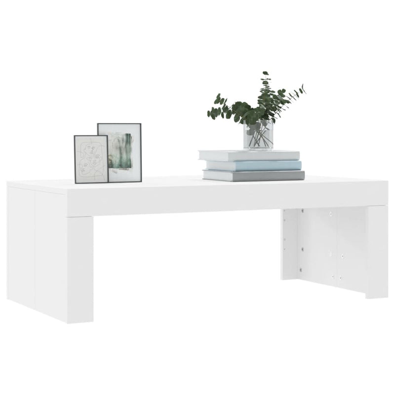 Coffee Table White 102x50x36 cm Engineered Wood
