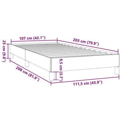 Bed Frame without Mattress Black King Single Fabric